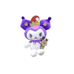 Llavero Plushie Kuromi Navideña Morada
